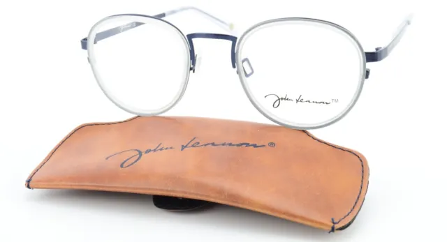 Gafas John Lennon J092 49-24 145 Cb E7 transparente azul panto estuche cuero