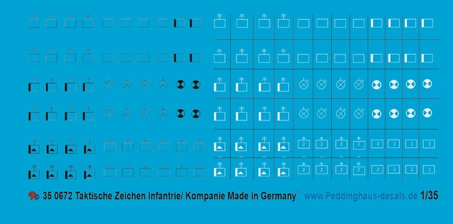 PEDDINGHAUS-DECALS 1/35 0671 Tactique Signes Wehrmacht Lourde ...