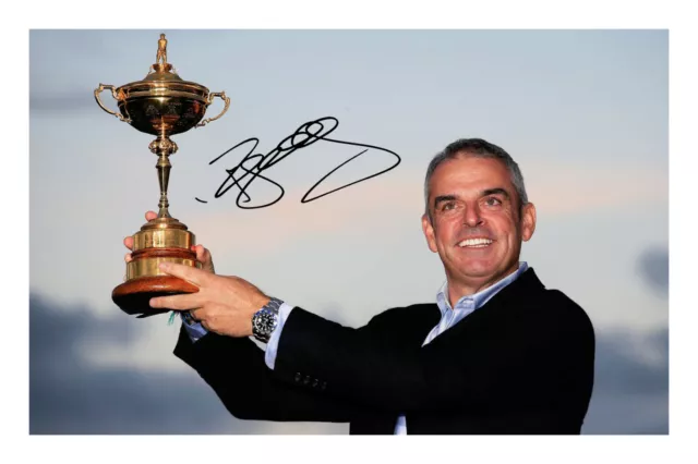 Paul McGinley Firmata A4 Foto Stampa Autografa Coppa Golf Ryder