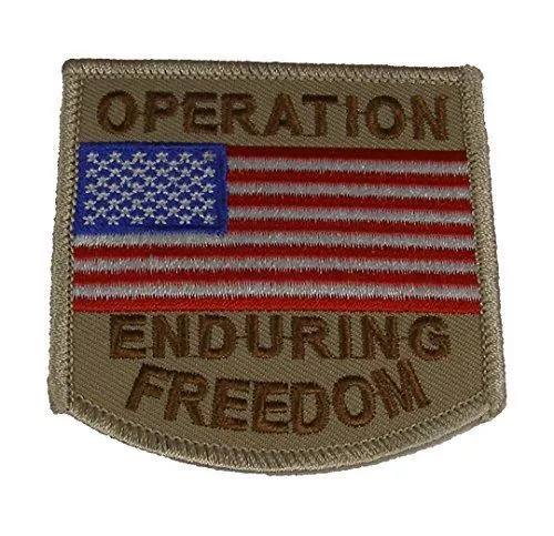 Operation Enduring Freedom W/ Usa Flag Patch Oef Afghanistan Veteran