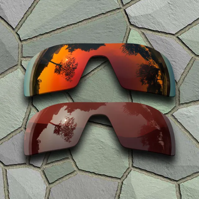 US Red Orange&Bronze Brown Polarized Lenses Replacement For-Oakley Oil Rig