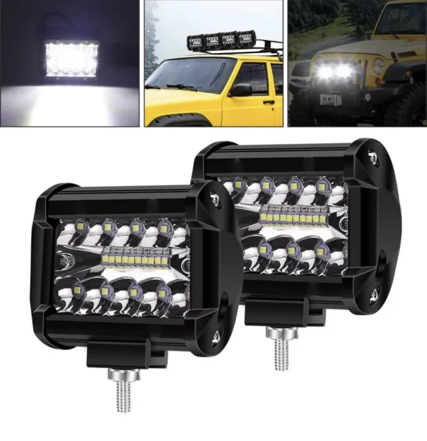 2x 60W LED LUCE FARO 12V 36V LAMPADA DA LAVORO FARETTO AUTO BARCA CAMION KLW SUV