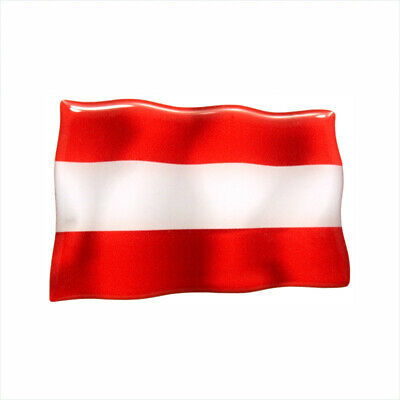 1x Flag of Austria  Österreich 3D Domed Gel STICKER Resin Decal Badge 75 x 50mm