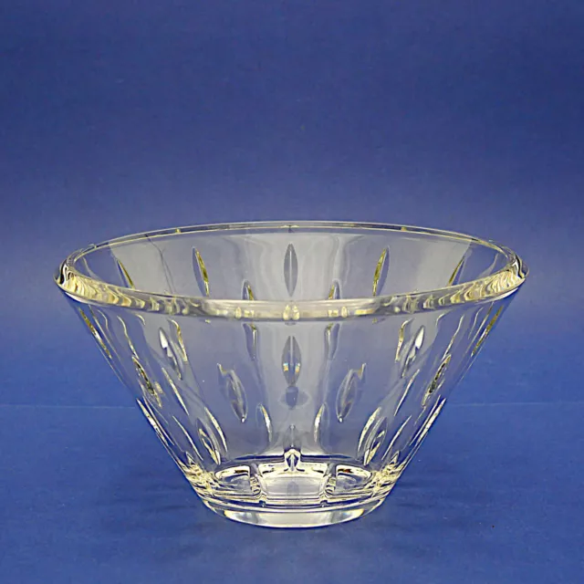 Large Galway Irish Crystal Glass Raindrops Pattern Serving Bowl  - 21.5cm Diam.