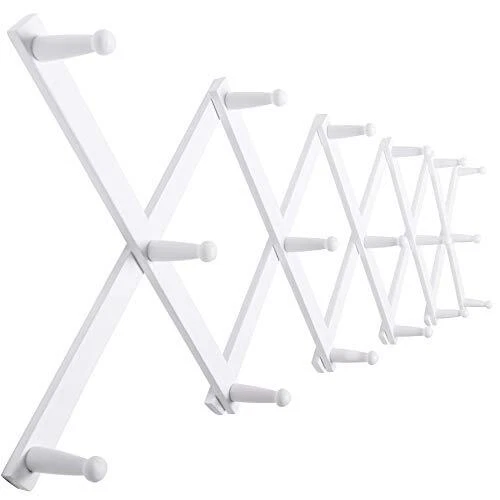 Accordion Wall Hanger, Modern Expandable Coat Rack Wall Mounted, Solid...