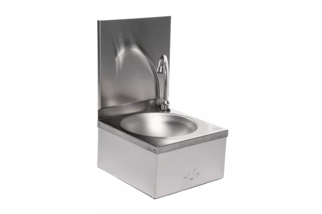 Commercial Stainless Steel Knee Operated Sink 305Wx305Dx170Hmm @NEXTDAY DELIVERY