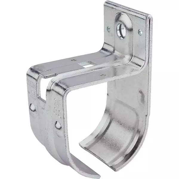 6 Pk Steel Zinc Plated 2" Single Round Rail Barn Door Bracket