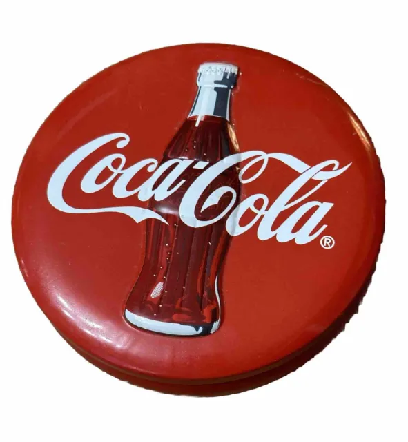 Coca-Cola Embossed Bottle Metal Tin 1995 5”x2.5”