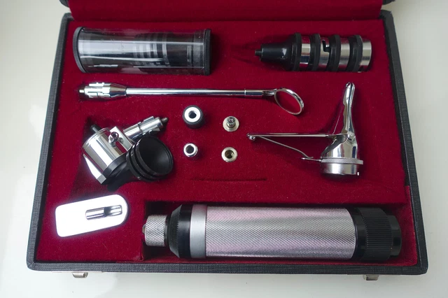 Altes Heine Diagnostik Otoskop in Schatulle ca. 60/70er Jahre gut erhalten