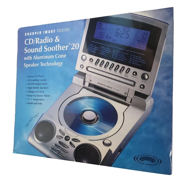 SHARPER IMAGE MODEL S1785 Portable CD Player Radio Sound Soother Alarm