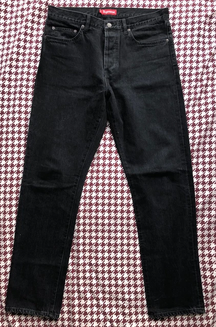 Supreme stone washed black slim jeans top