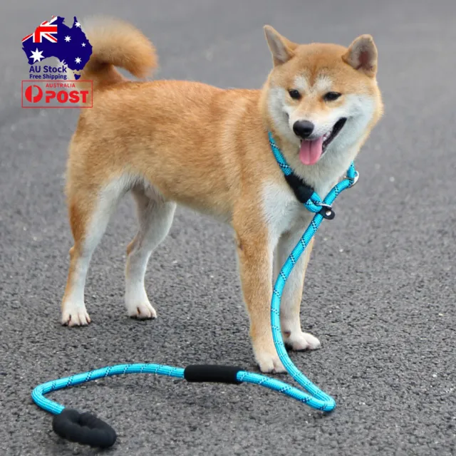 1.8m Dog Leash with Soft Handle Pet Leads Reflective P Chain Rope Nylon No Pull