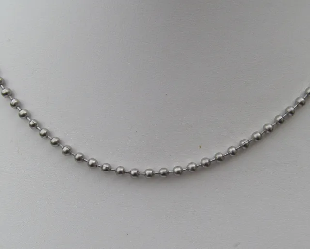 Impressive Solid Stainless Steel Bar and Ball #3 Chain Necklaces