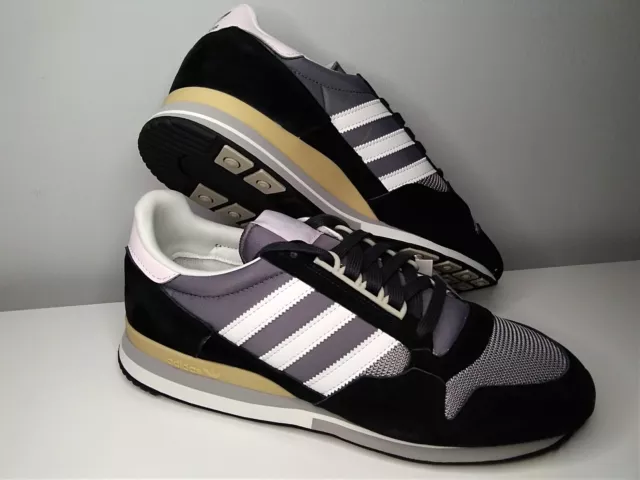 Adidas Originals Zx 500 Scarpe Da Ginnastica Da Uomo Nuove In Nero/Grigio/Bianco/Rosa Uk 10,5