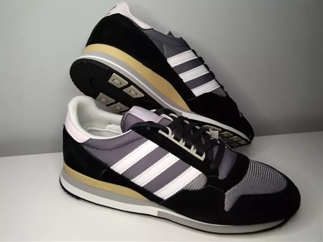 Adidas Originals Zx 500 Scarpe Da Ginnastica Da Uomo Nuove In Nero/Grigio/Bianco/Rosa Uk 8,5