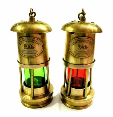 Cru Maritime Antique En bois Table Lampe Marin Sol Lumière Nautique Projecteur Royal LED Éclairage 
