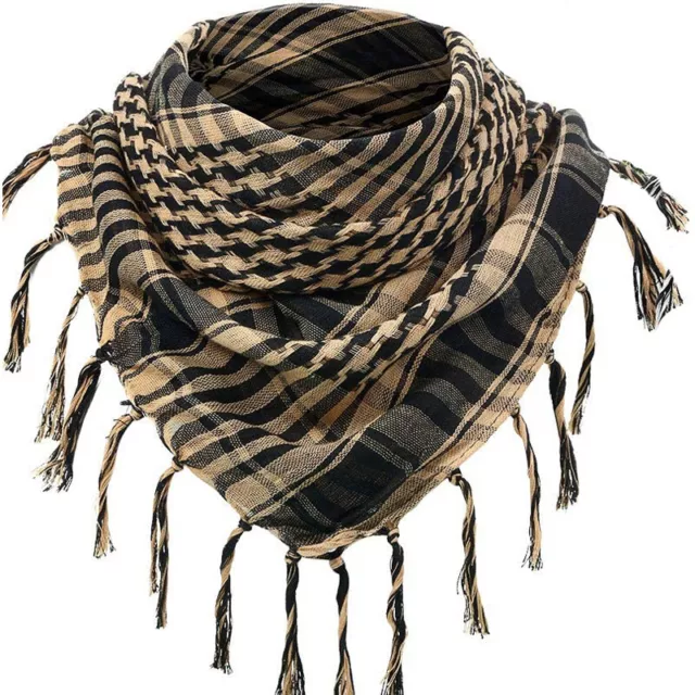 Shemagh Tactical Desert Scarf Wrap Keffiyeh Head Neck Arab Scarf Tassel Scarves 3