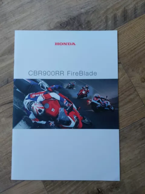 Honda Cbr900Rr Fireblade Motorcycle Sales Brochure Uk 2001