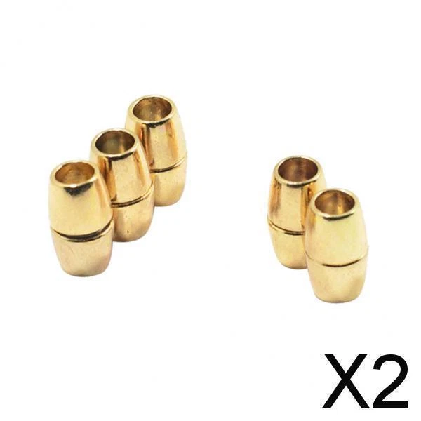2X 5pcs 6mm rondes fermoirs magnétiques en alliage pour le collier de bracelet