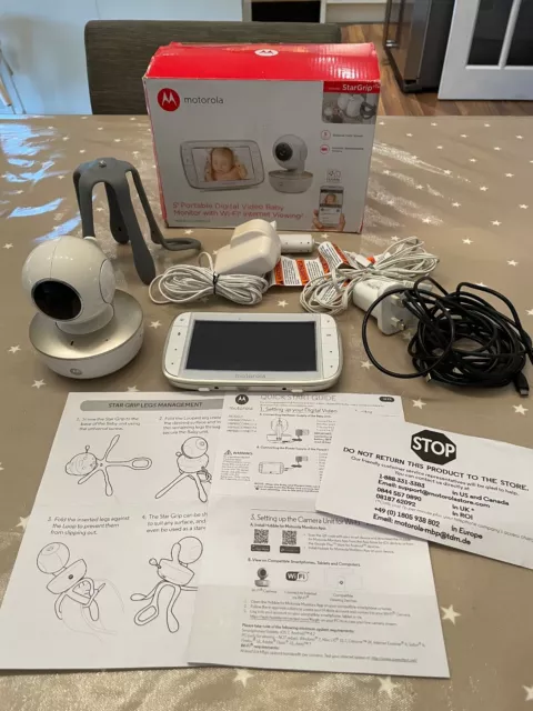 Motorola MBP855 Connect 5 Zoll tragbarer Bildschirm Wi-Fi Video Babyphone | weiß