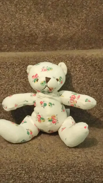 CATH KIDS TEDDY Bear Soft Toy Comforter Rose Bud Print Floral Cath Kidson  9.99 - PicClick UK