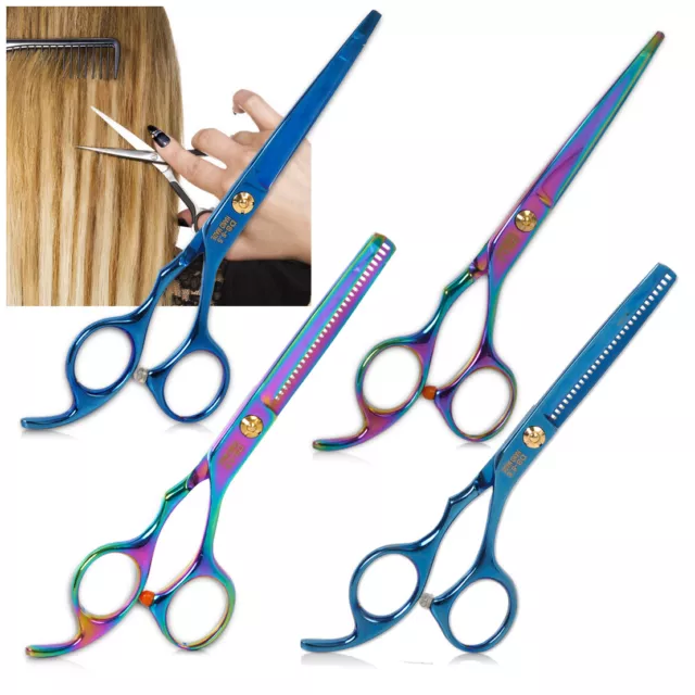 2 5.5" Pro Hair Cutting & Thinning Scissors Salon Barbers HairDressing Shears rt