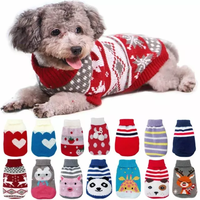 1 Pc Warm Dog Clothes for Small Medium Dogs Knitted Cat Sweater Pet Clothing Chi