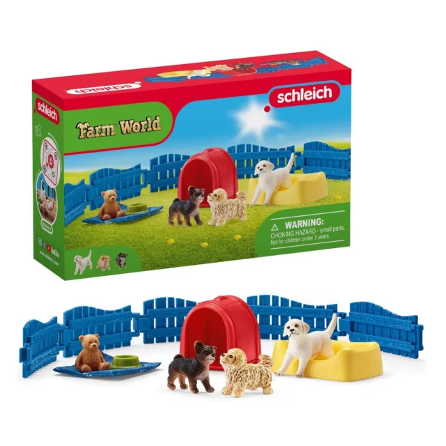 SCHLEICH 42480n Puppy pen Farm World Toy Playset for children aged 3-8 Years
