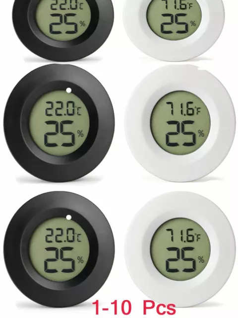10pc Thermometer Hygrometer Mini LCD Digital Temperature Humidity Meter Detector