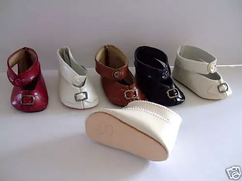 CHAUSSURES CUIR Taille 10 (7 cm) pour POUPEE ancienne ou moderne - DOLL SHOES