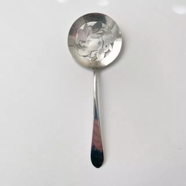 Vtg Wm Rogers Mfg Co Silverplate Original Rogers Slotted TOMATO Serving Spoon