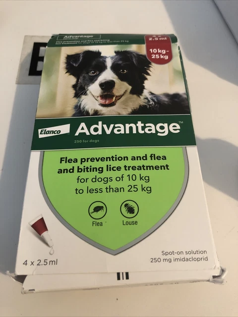 Spot On Flea Treatment for Medium Size Dogs 10kg - 25kg,  4 Pipettes
