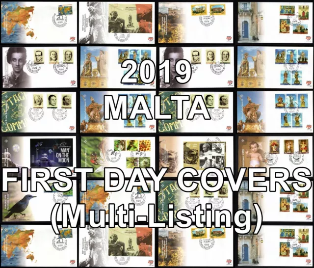 2019 MALTA  First Day Covers FDC {Multi-Listing} UNADDRESSED