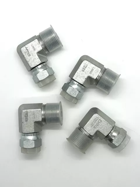 4 Brennan Hydraulic Fitting 3/4" Male Pipe x 1/2" Female Pipe Swivel 90° Elbow