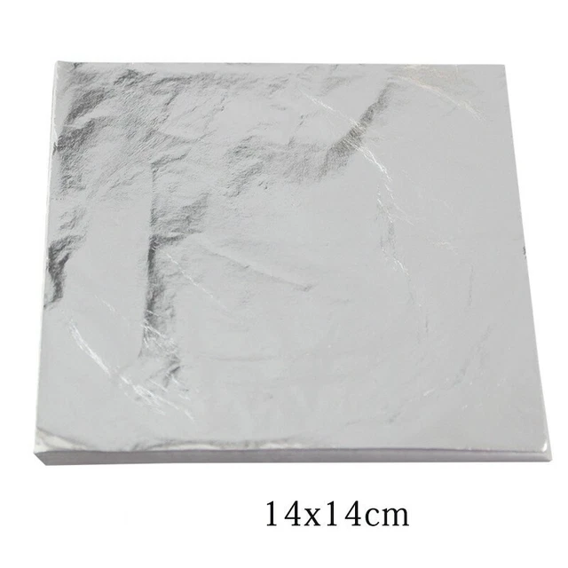 100Blatt Blattgold Goldfolie Folienpapier 14*14cm Für DIY Vergoldung Craft Dekor