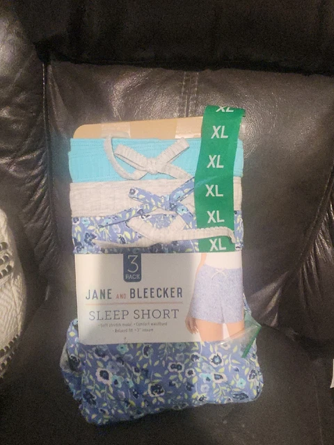 Jane and Bleecker Ladies' Sleep Short 3-pack, Choose Size Color, NEW