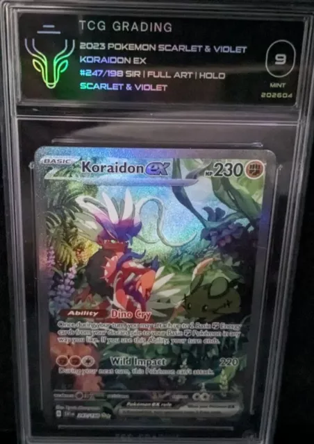 KORAIDON ex 247/198 SCARLET AND VIOLET POKEMON-ALT ART-MINT- ULTRA RARE- NEW