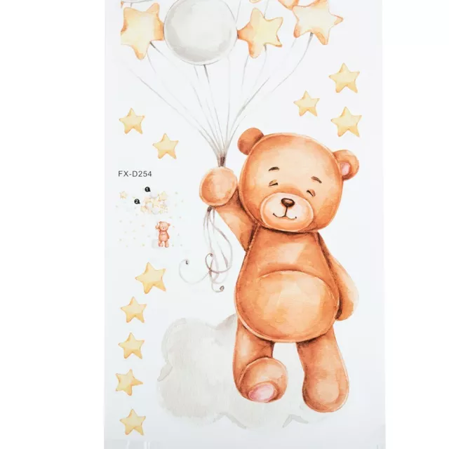 Wandaufkleber Teddybär Sterne Wohnkultur Zubehör 30 * 90 Cm Abnehmbar Ersatz