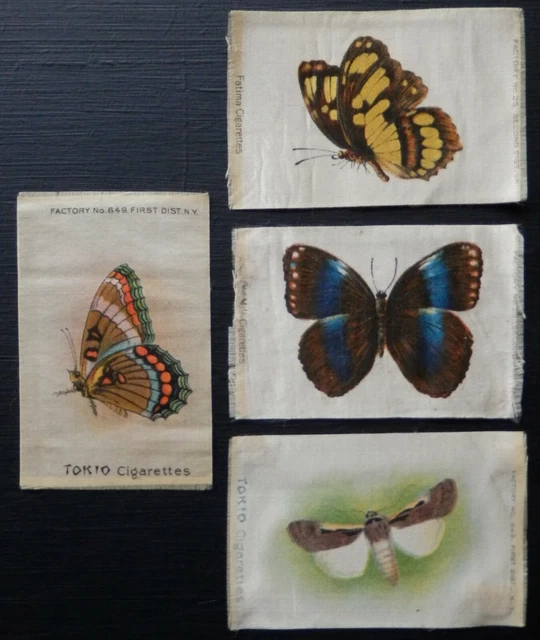 BUTTERFLIES & MOTHS Silks issued by AMERICAN TOBACCO 1910