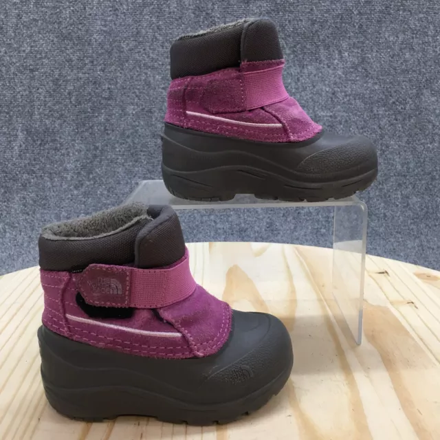 The North Face Boots Kids 7 Girls Alpenglow II Insulated Winter Snow Boot Grey