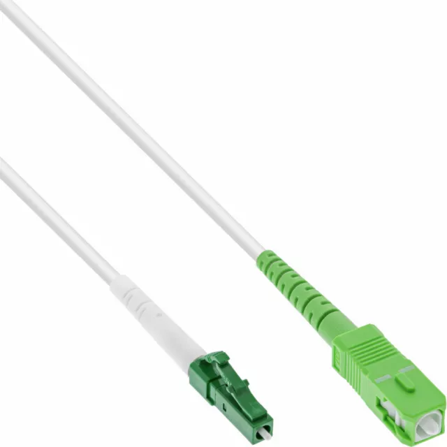 InLine LWL Simplex Kabel, FTTH, LC/APC 8° zu SC/APC 8°, 9/125µm, OS2, 1m