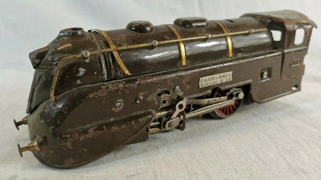 Locomotive électrique Ancienne JEP Avec Moteur Bass-Volt S.59 + Tender – Échelle O