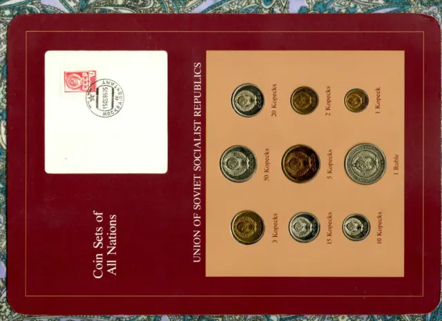 Coin Sets of All Nations USSR Russia 1976-1979 20,15,3,1 Kopeck 1976 UNC