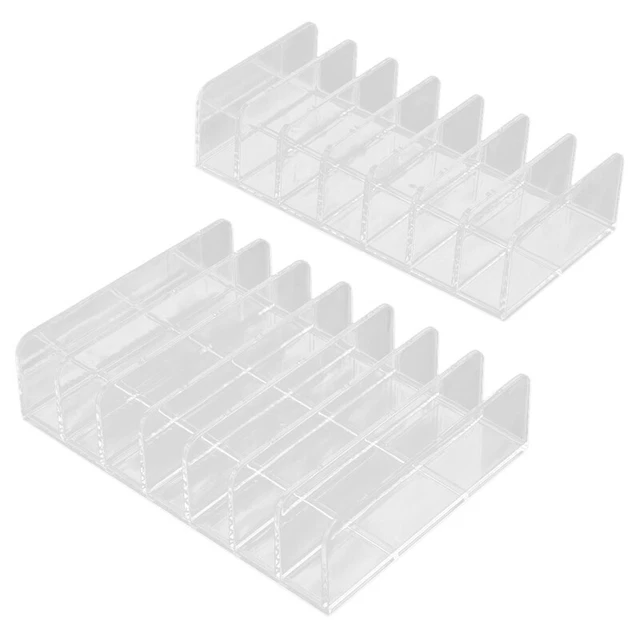 2 Pack Eyeshadow Makeup Palette Organizer, 7 Section Divided Palette Holder T8X3