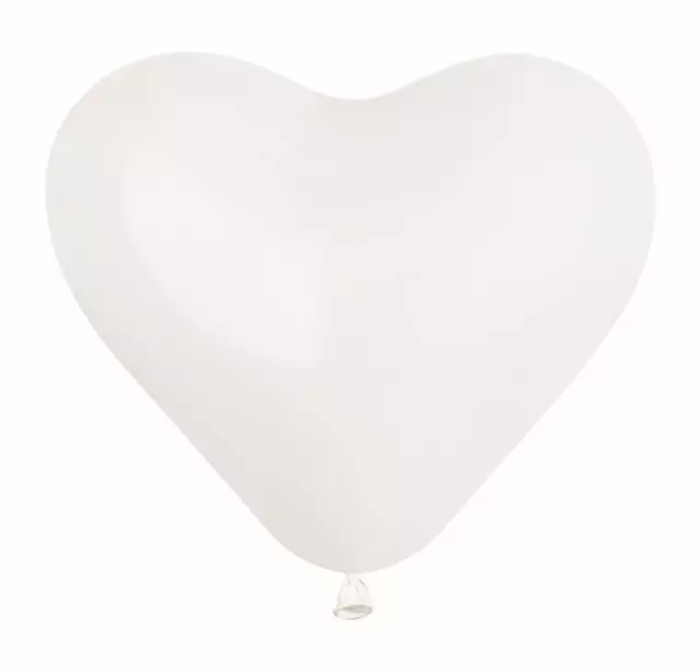 Palloncini In Lattice Sagomati Cuore Bianco Cf. 12 Pz. Party E Feste