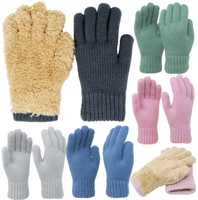 Heavy Duty Womens Super Thick Plush Fleece Lined Winter Gloves