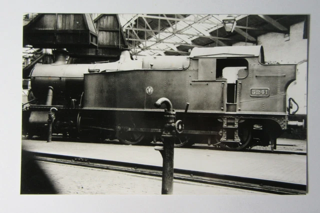 RWY1226 -1936 GWR Locomotive 5241 EBBW JUNCTION Railway Yard Shed - Real Photo