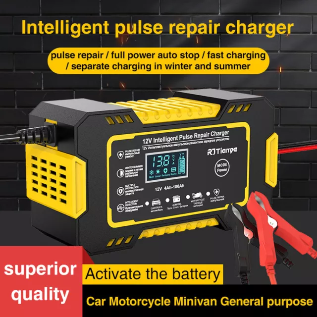 12V 24V Battery Maintainer Useful Wet Dry Lead Acid Battery Charger for Car/SUV 2