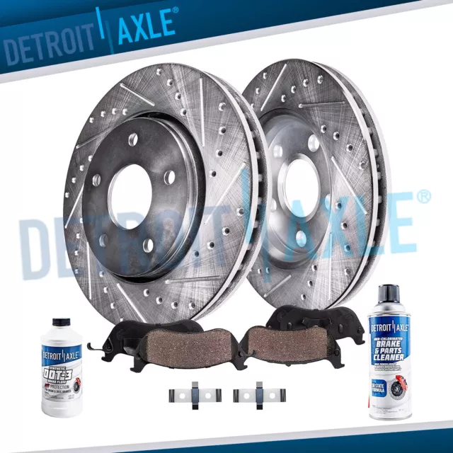 Front Brake Rotors + Ceramic Brake Pads for 2011-2014 2015 Chevy Camaro SS 6.2L