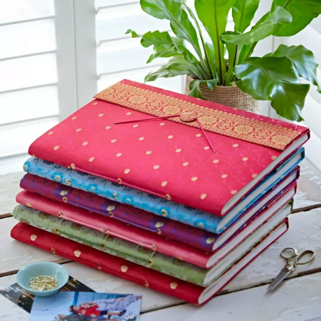 Sari Fabric Cover Photo Album 6 Colour 30 Pages to fit 240 6x4 or 120 7x5 Photos